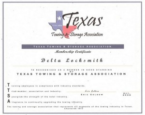 TTSA Member Certificate